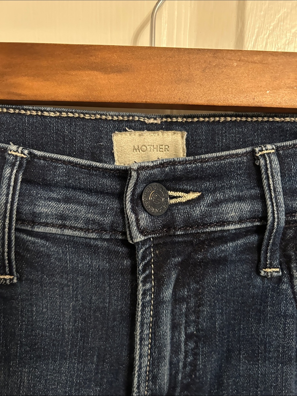 MOTHER The Hustler Ankle “Heirloom” Blue High-Rise Jeans - Picture 3 of 10